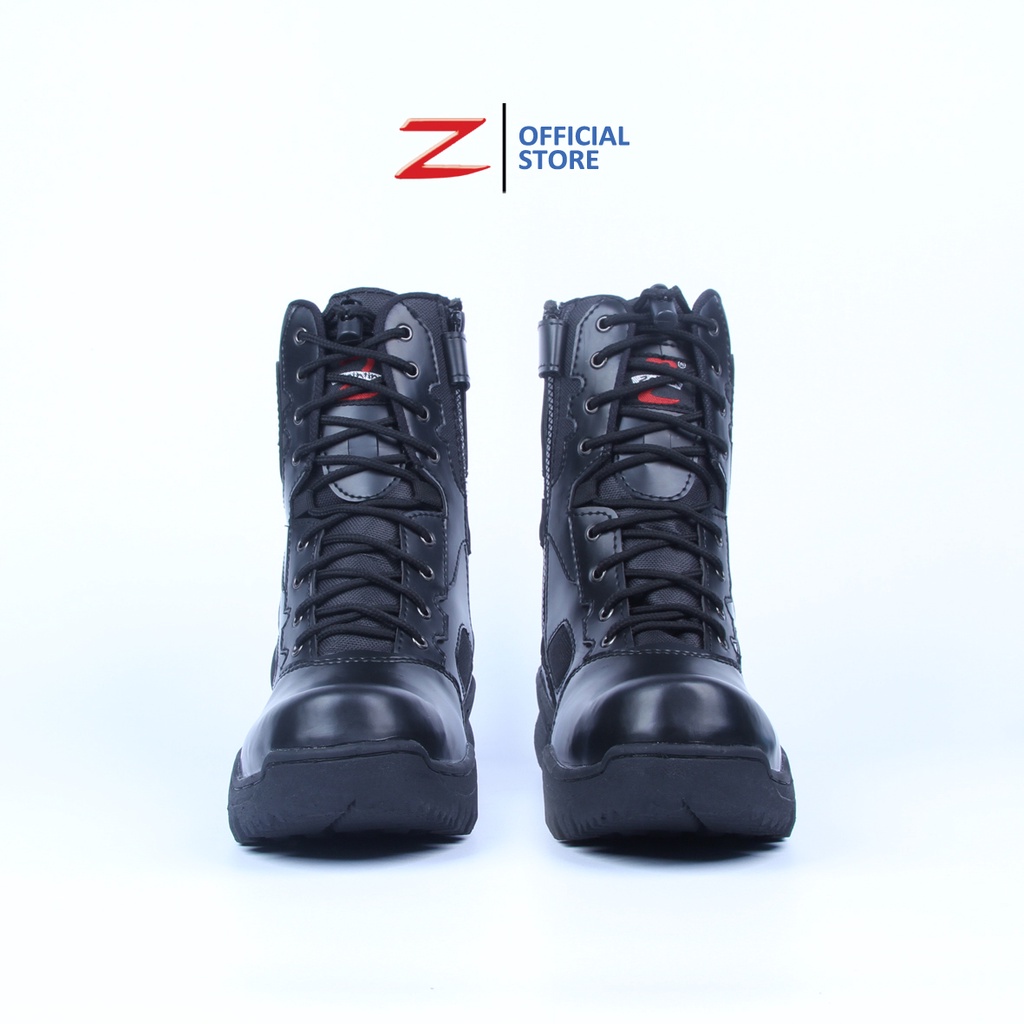 Zeintin - Sepatu Pdl Tni Polri Sepatu Satpam Security Safety Boot Original Septi Pria Ujung Besi Sefty Shoes Septy Proyek Lapangan Bahan Kulit Sintetis Terbaru SD