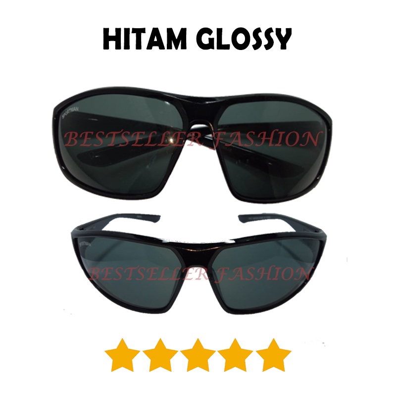 Kacamata Fashion Model Sporty Kacamata berkendara Anti UV Lensa Hitam Transparan Kacamata Outdoor Kacamata Olahraga Unisex