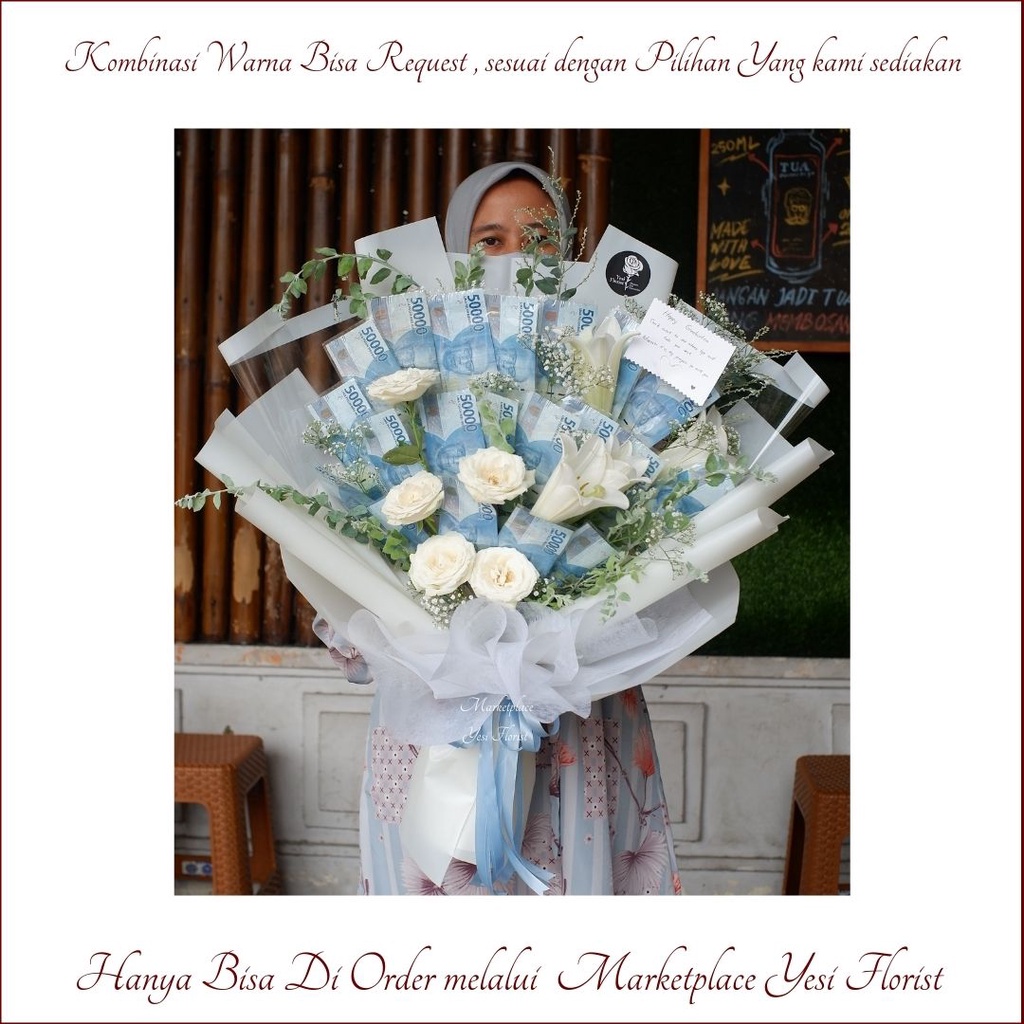 Money Bouquet Premium || SOUVENIR UANG MAHAR 50RB || Jual Buket Uang semarang || Bouquet wisuda || m