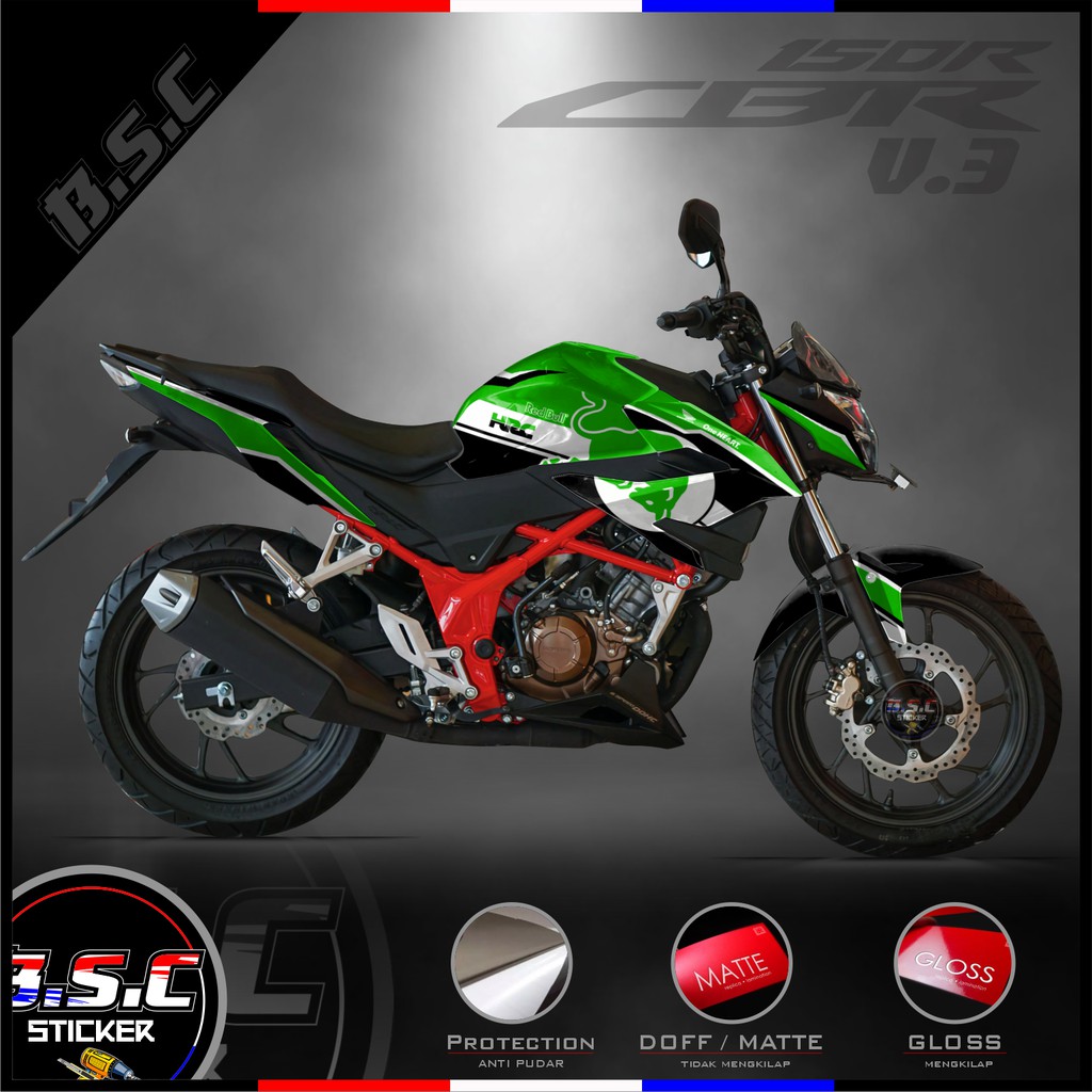 Decal FULL BODY Sticker CB 150R / CB150R / NEW 2018 CB 150R V.3 Motif Banteng HRC Green