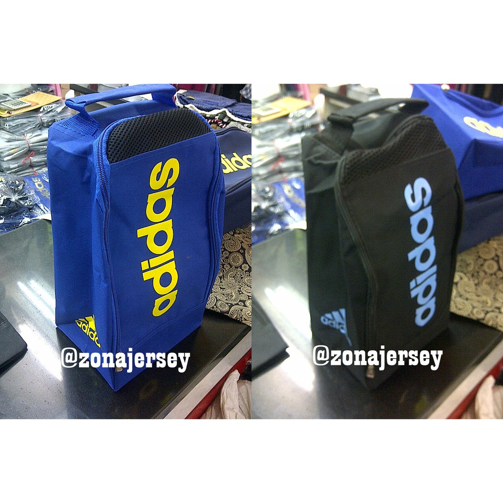 Tas Sepatu Futsal / Bola Adidas Black & Blue