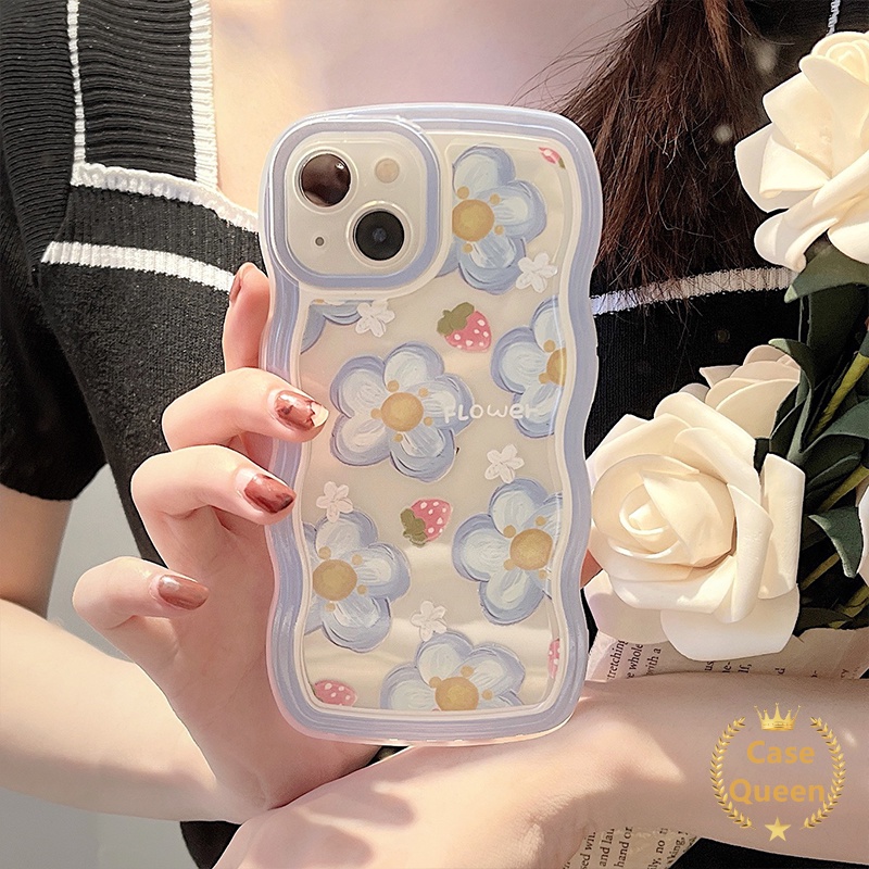 Casing Soft Case Bumper TPU Motif Strawberry Untuk Samsung A13 A12 A32 A52 A50s A30s A52s A50 M12