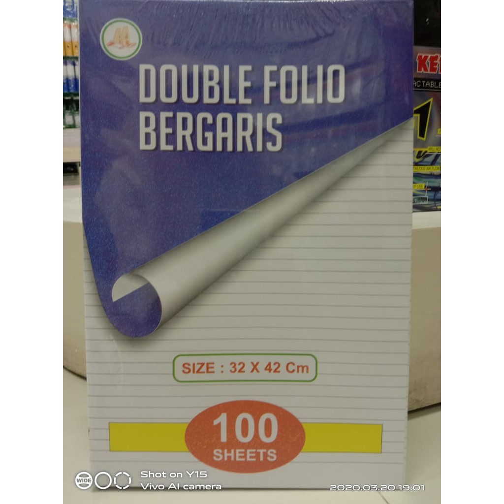 

AA Kertas Double Folio Bergaris min.order 10 lembar