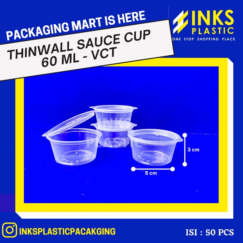 THINWALL SAUCE CUP 60 ML VCT (50 PCS)