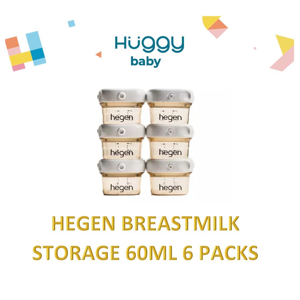 Hegen Breast Milk Storage 60ml Botol Penyimpanan ASI isi 6 ENAM Pack