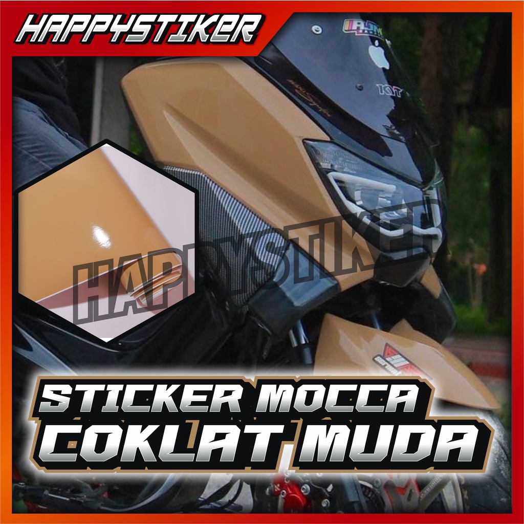 Sticker Skotlet Coklat Muda / Sticker Coklat Mocca / Sticker Coklat Scoopy