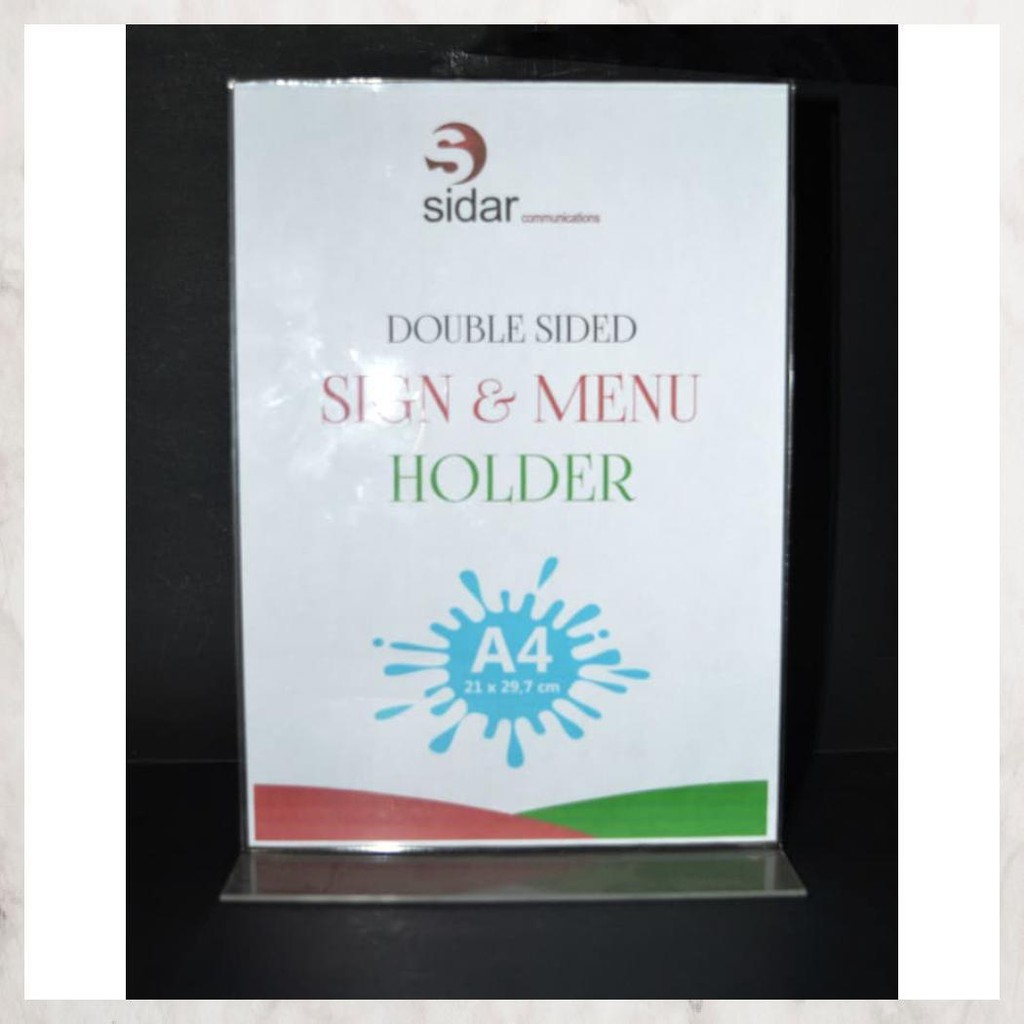 

AKRILIK/ACRYLIC HOLDER STANDING POP A4
