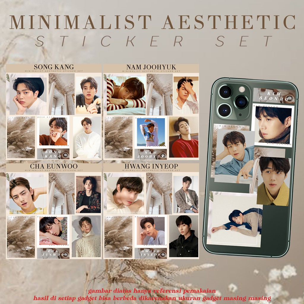 [READY] K-Drama Actor Minimalist Aesthetic Sticker Set NAM JOO HYUK SONG KANG KIM SEON HO