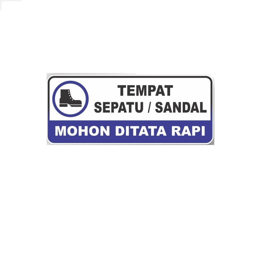 

stiker tempat sepatu/ sendal