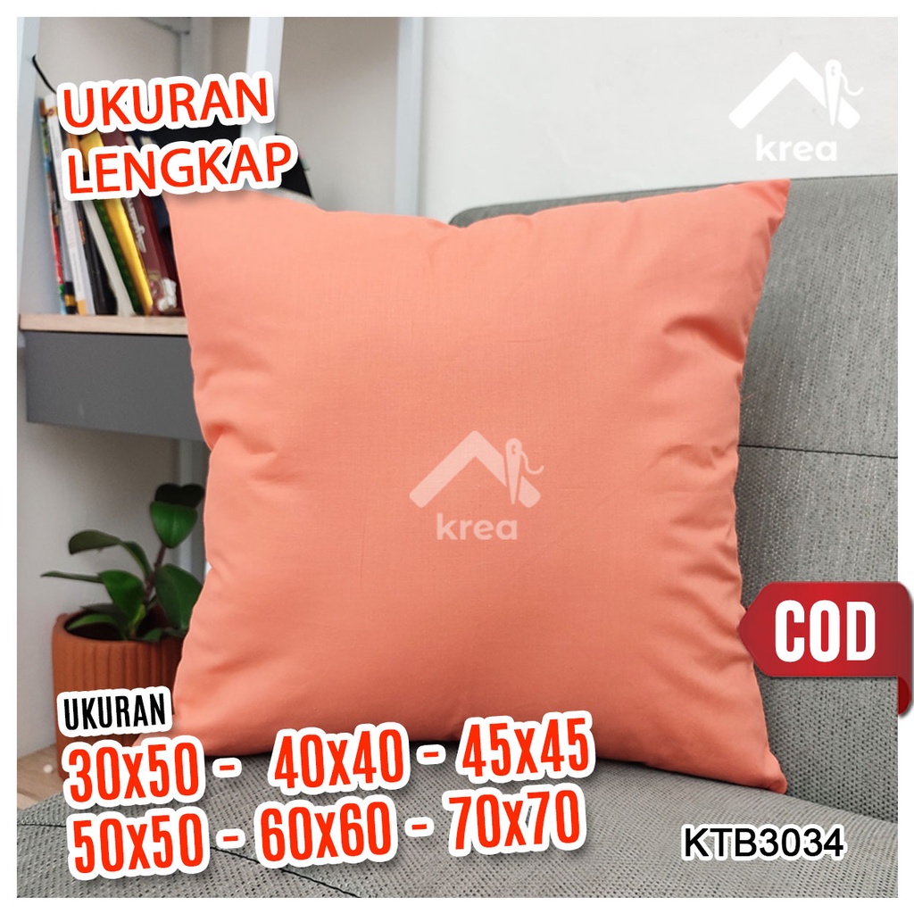 Sarung Bantal Sofa Polos 30x50, 40x40, 45x45, 50x50, 60x60, 70x70  KTB3034