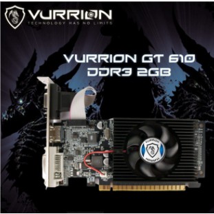 Vga card vurrion nvdia geforce gt610 gt 610 2gb 64bit HD 1536p ddr3 hdmi-vga-dvi single fan