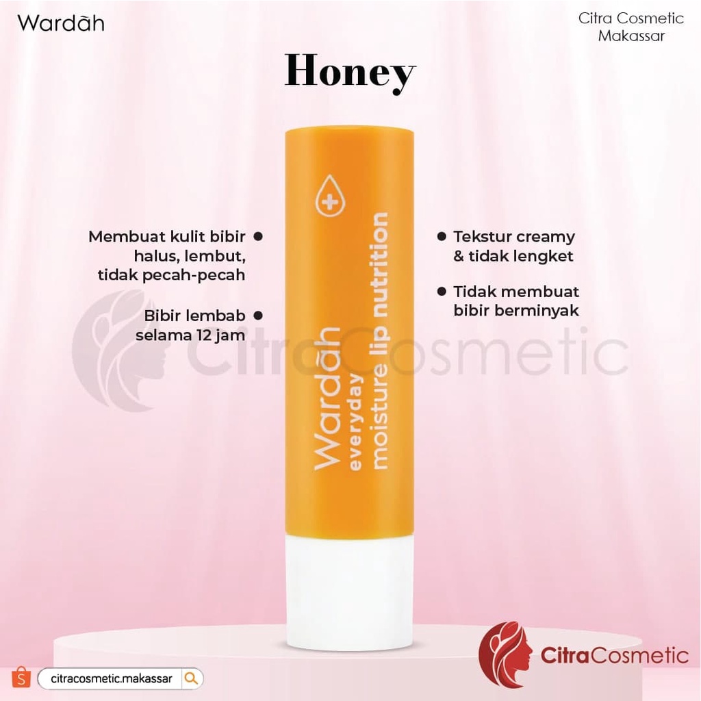 Wardah Everyday Moisture Lip Nutrition Honey | Green Tea