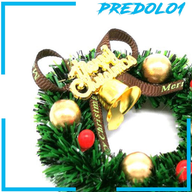 (Predolo1) Miniatur Karangan Bunga Natal Skala 1 / 12 Untuk Dekorasi Rumah Boneka