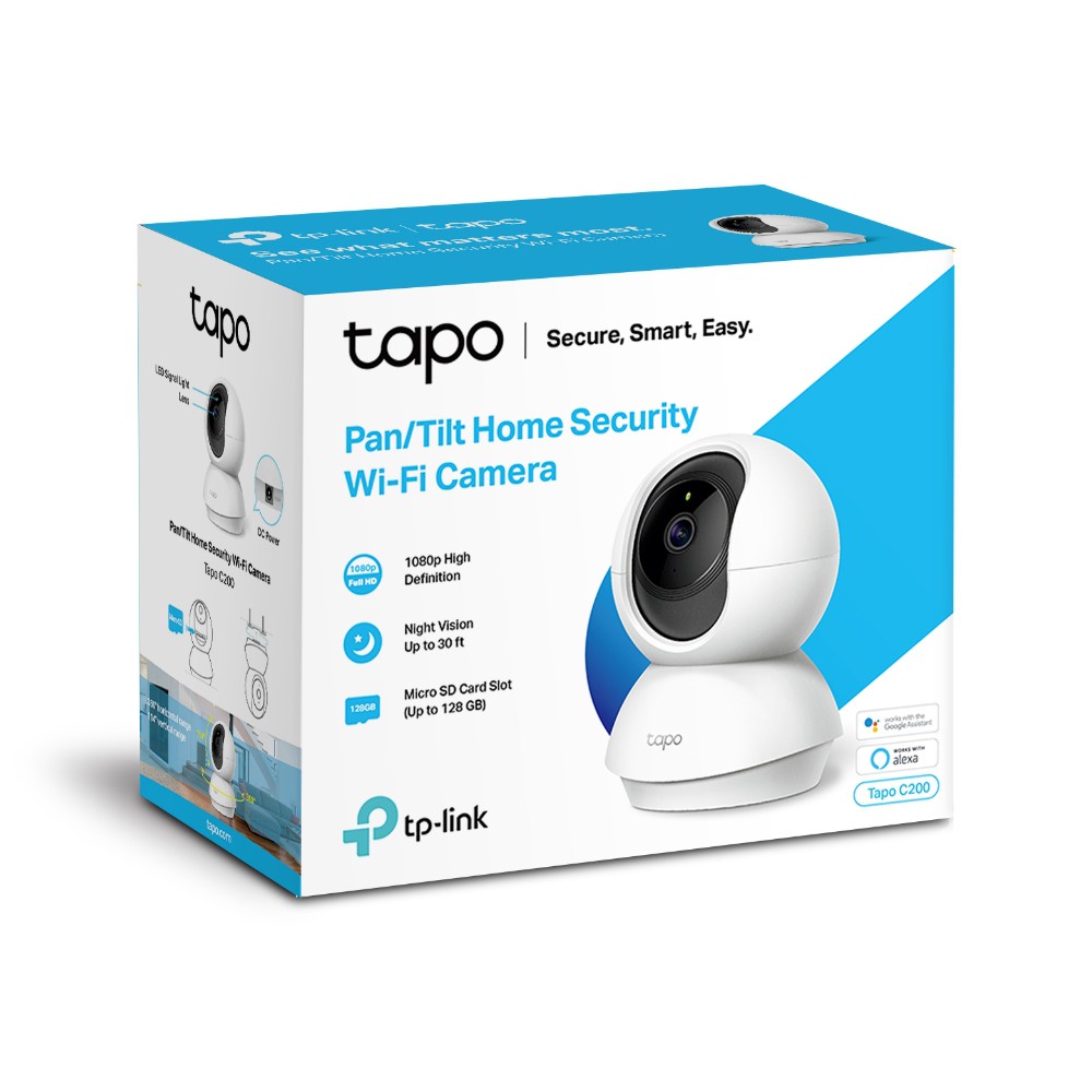 TP-Link Camera Wi-Fi Tapo C200 Home Security Wi-Fi Pan and Tilt Camera 1080p