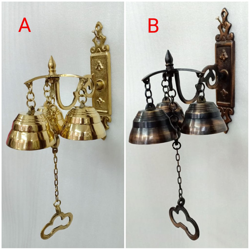 Bel Pintu 3 Lonceng Kuningan