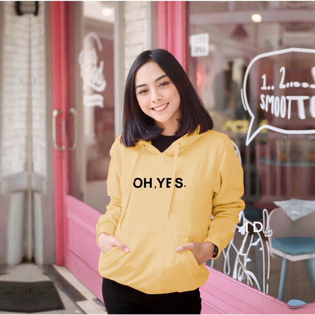 Lilipop.id Sweater Hoodie Wanita Oh Yes Jumper