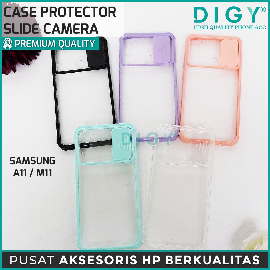 Case Slide Camera Acrylic Samsung A11 M11 OPPO A15  A53  A5 2020 A9 2020 A5s A7 Protector Slide Polos Protect Cover Lens Protection