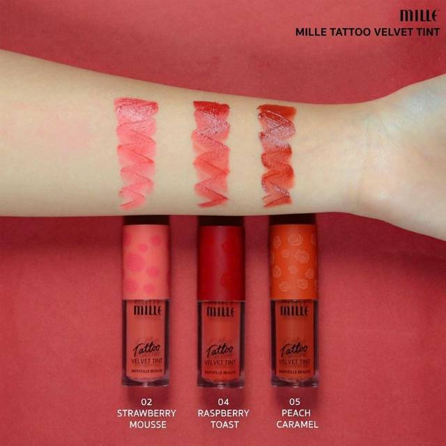 MILLE Tattoo Velvet Tint &amp; Super Jelly Tint Merveille Beaute Thailand / Lip / Lipstick / Matte