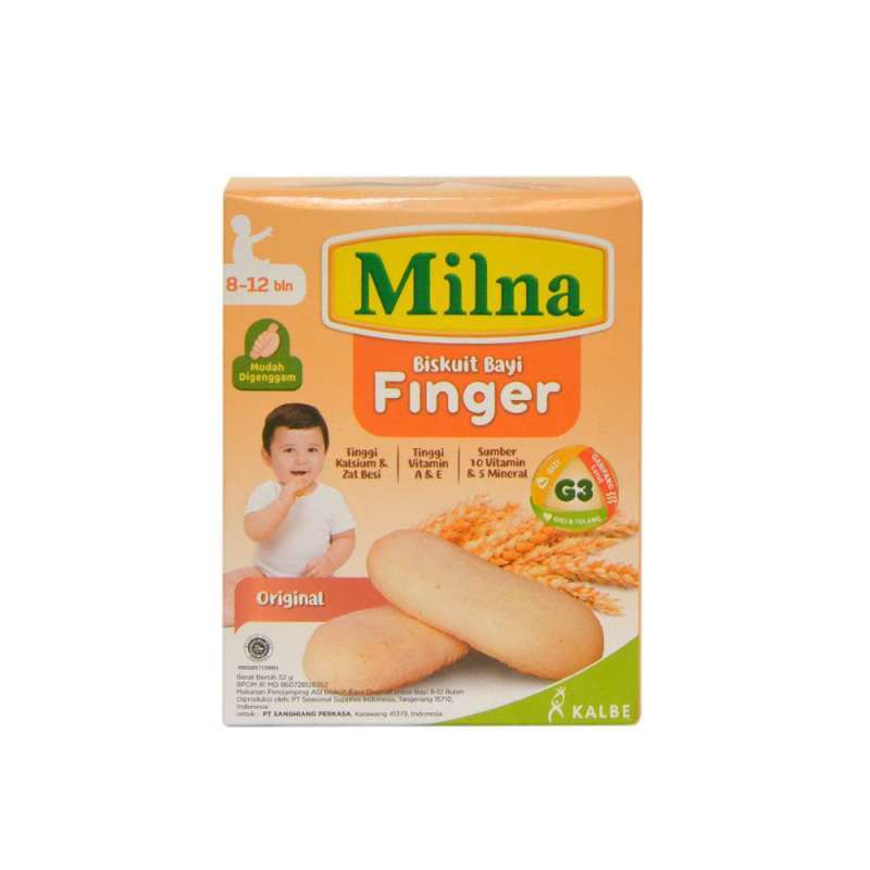 MILNA BISKUIT BAYI 6+ 130g / UNTUK 6 BULAN KEATAS BABY FINGER 8+ bubur bayi mpasi milna puff