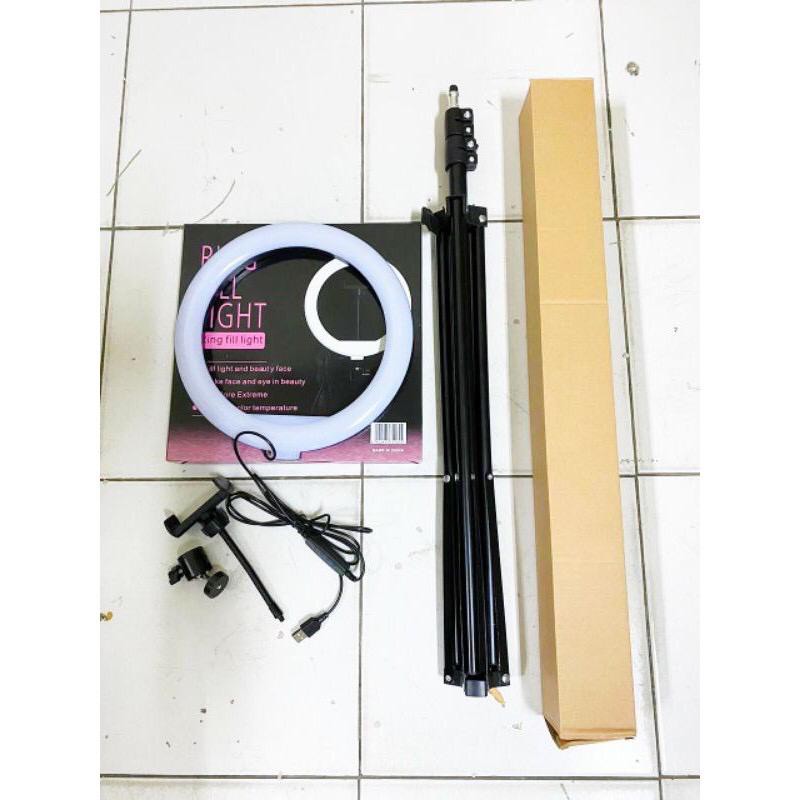 [JUALSEMUA18]Aneka Paket Ring Light 26/33cm &amp; Stand Tripod Lampu led Rias Selfie Beauty (import)