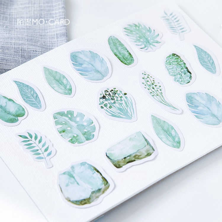 45Pcs Stiker Desain Kawaii Mint Lucu untuk Scrapbook / Jurnal / Diary-4