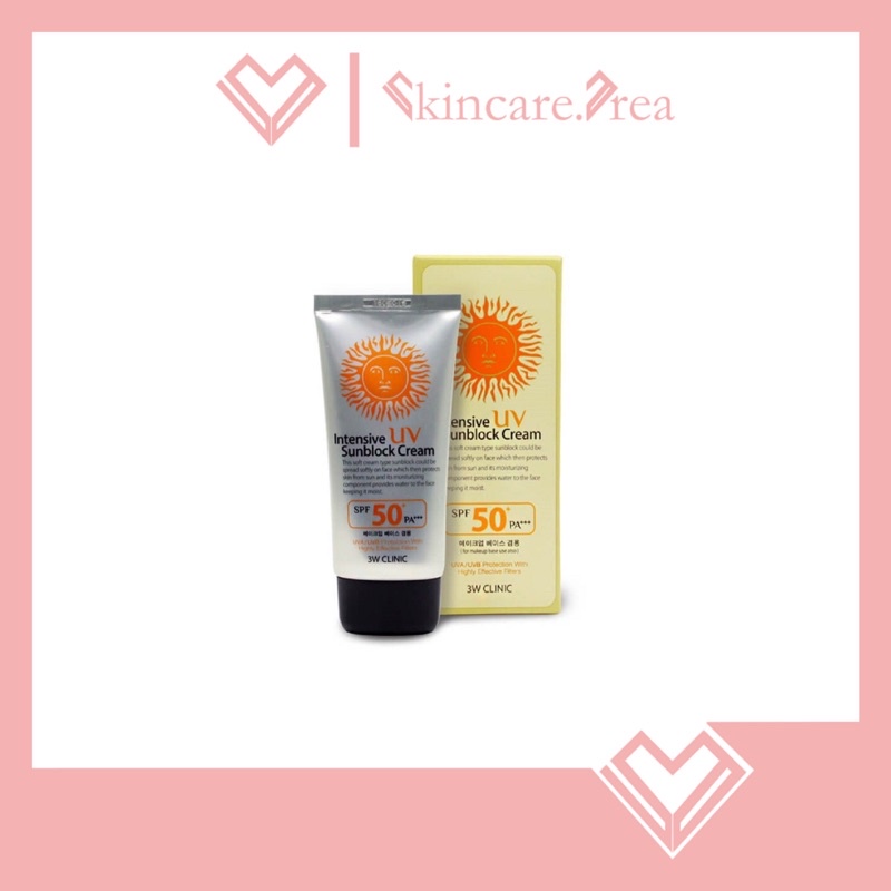 3w Clinic Intensive UV Sunblock Cream SPF 50+ PA+++ 70ml