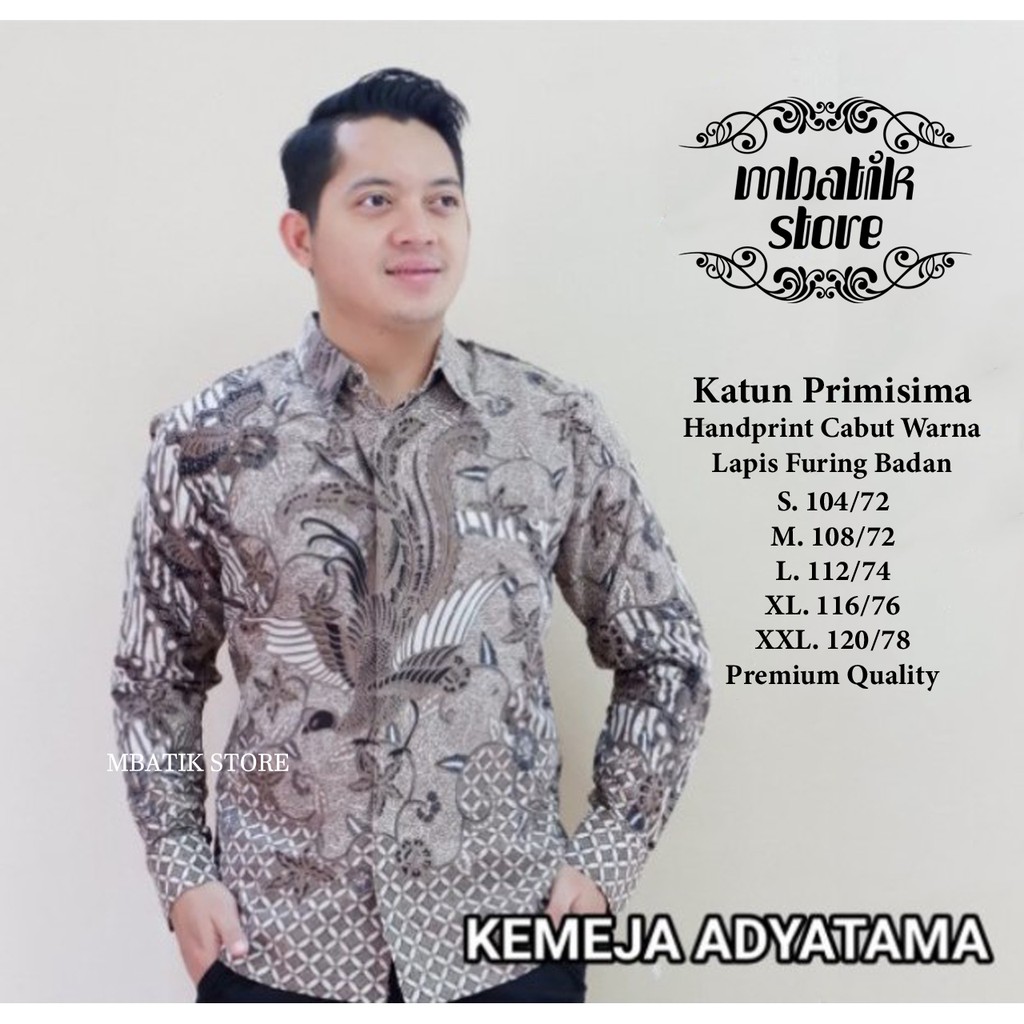 Adyatama Kemeja Batik Pria Lengan Panjang Full Furing by Dewo