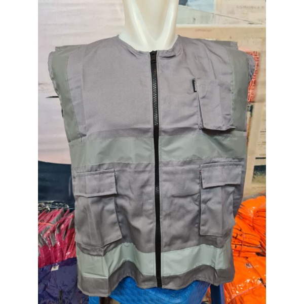Rompi Safety Proyek Bahan Kain Drill Berkualitas