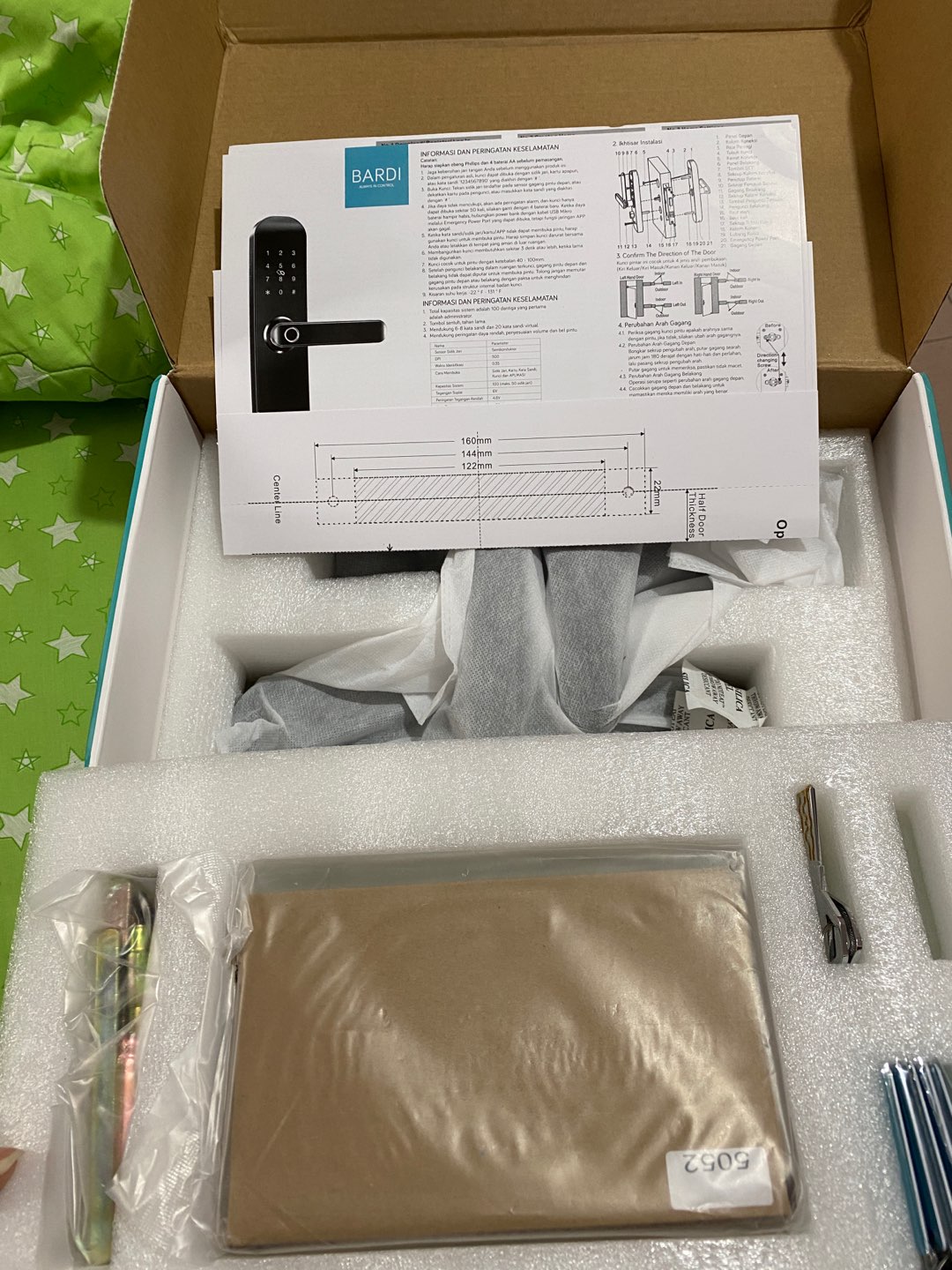 Bardi Smart Home Door Lock Handle Rfid-fingerprint Waterproof