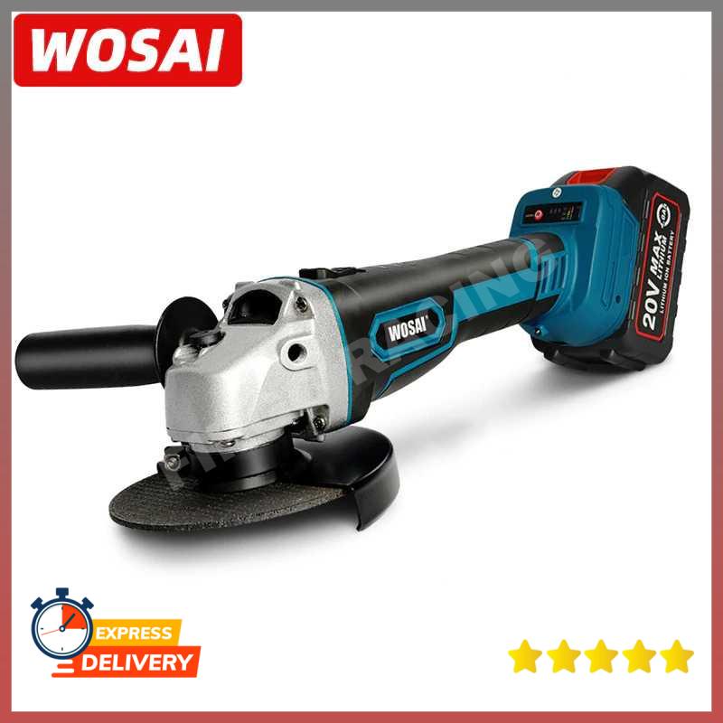 WOSAI Mesin Gerinda Tangan Cordless 20V 4ah 5000/10000 RPM