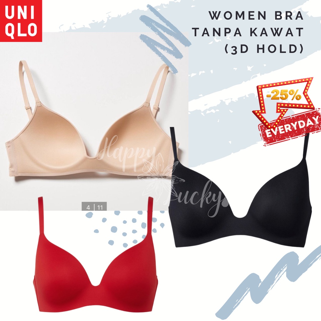Promo Uniqlo WOMEN Bra Tanpa Kawat (3D Hold)