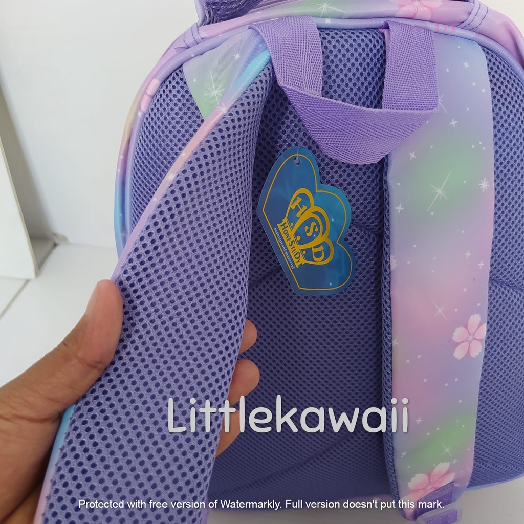 LK/Tas Ransel Sekolah Anak Emboss Hardcase Unicorn Frozen Superhero Avengers M PAUD TK SD Import