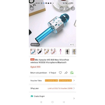 Mic Karaoke WS 868 New Mikrofhon wireless WS858 Microphone Bluetooth mic bluethooth L20 LED SUARA KENCANG KUALITAS TERJAMIN