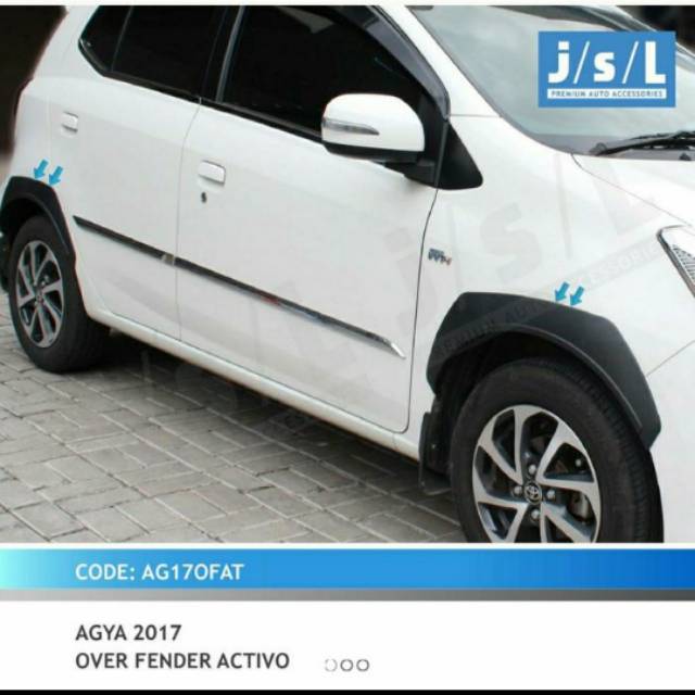 Over fender new Agya/ Ayla 2017 model activo jsl