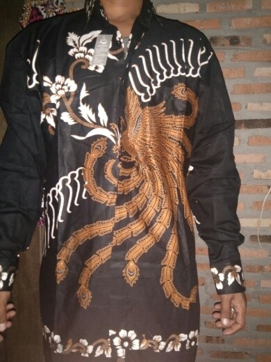 Cod - Couple Gamis Batika Xxl Jumbo Sarimbit Batik Gamis Busui Sogan Manuk Kembar Cendrawasih