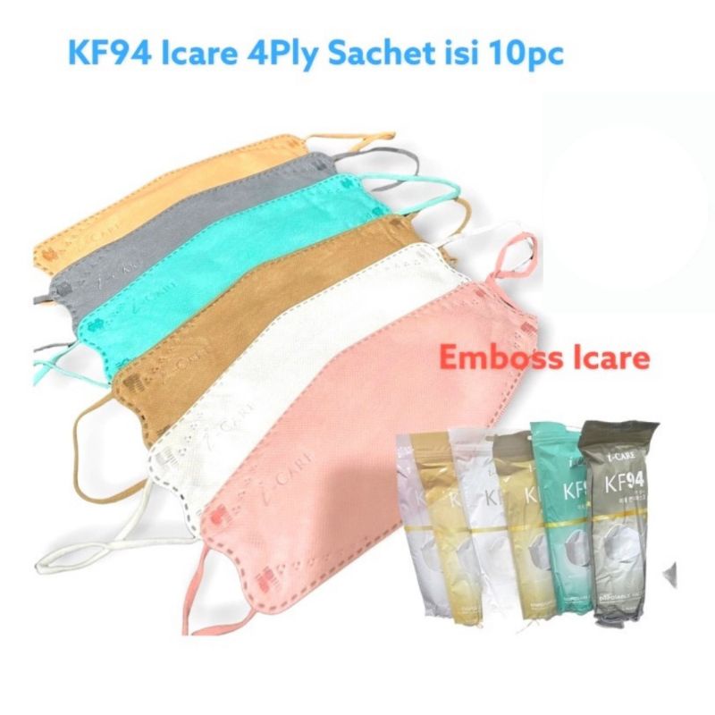 I-CARE KF94 DISPOSABLE FACE MASK SACHET ISI 10 PCS