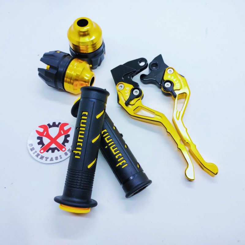 Handle full cnc+handgrip domino+Jalu as roda - handle rem cnc Mio Xeon Mio soul mio j