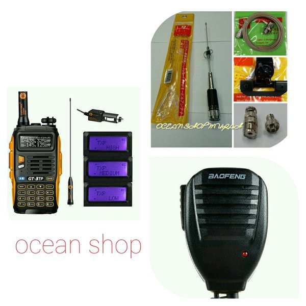 PROMO NEW PAKET HEMAT HT BAOFENG GT 3TP MARKIII PLUS ANTENA MOBIL DUAL BAND DAN EXTRAMIC BAOFENG