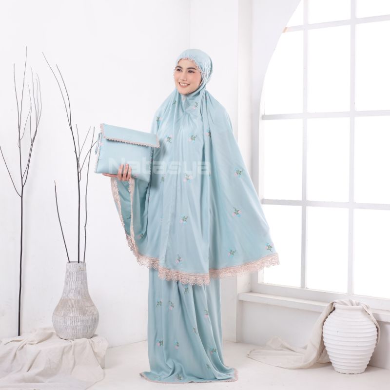 Mukena Dewasa Katun Rayon Bordir Melati