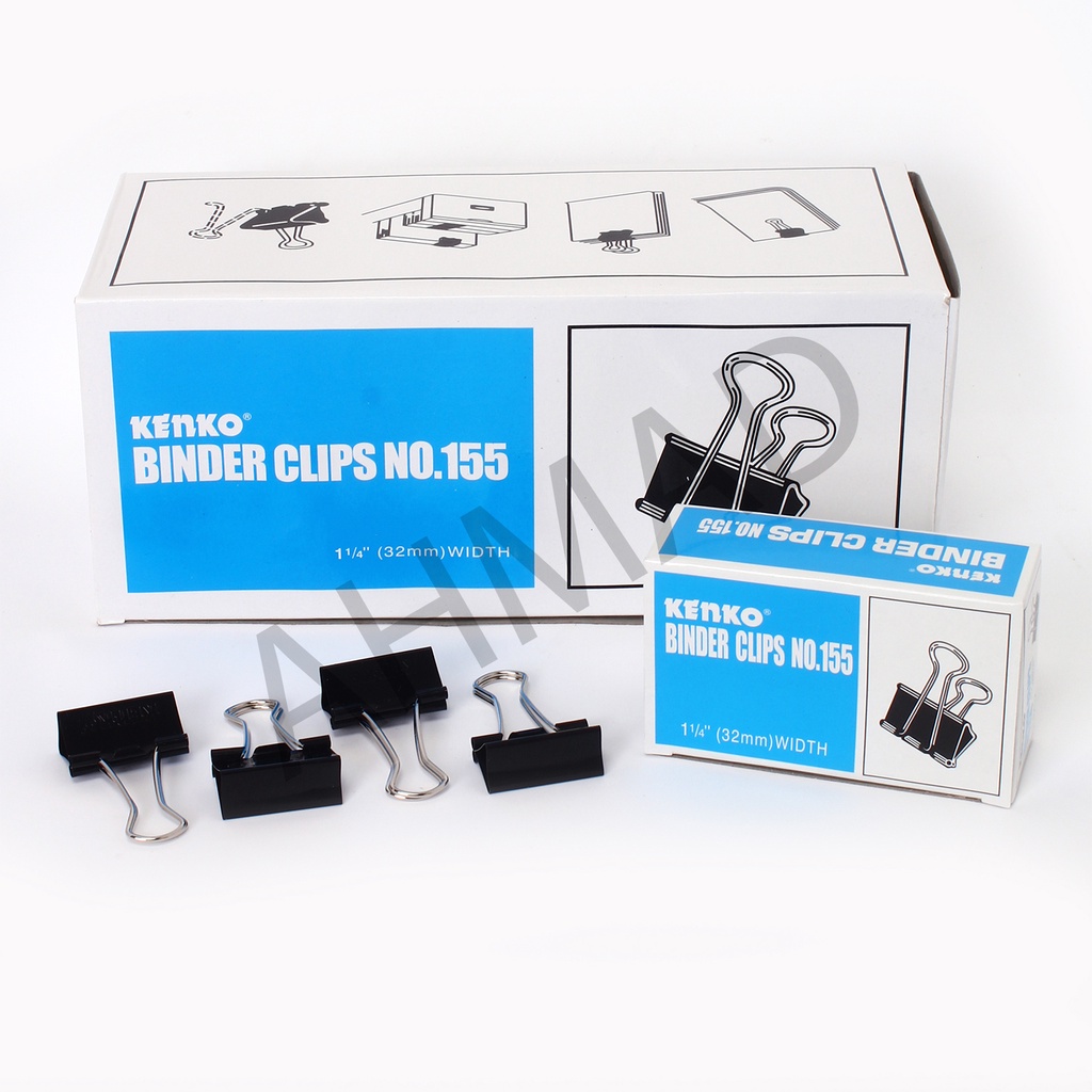 

[ PACK ] Kenko Binder Clip 155 / Penjepit 32 mm - 12 pcs