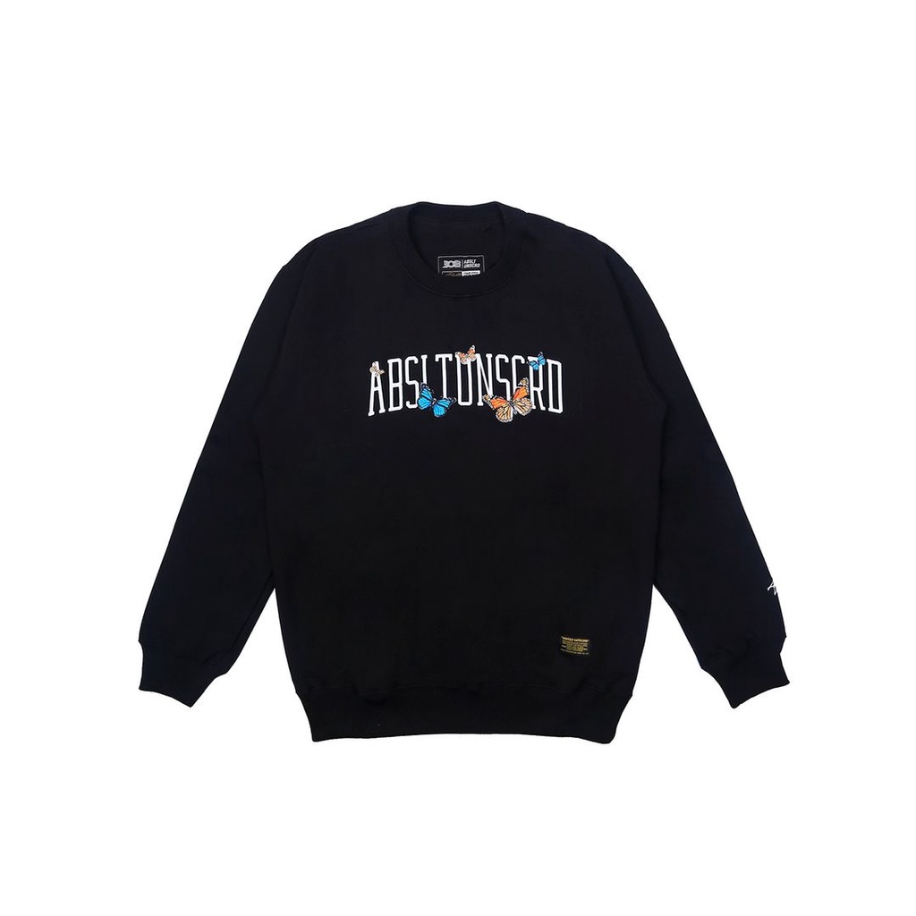 308 ABSLTUNSCRD - CREWNECK ABSLT UNSCRD BUTTERFLIES - BLACK