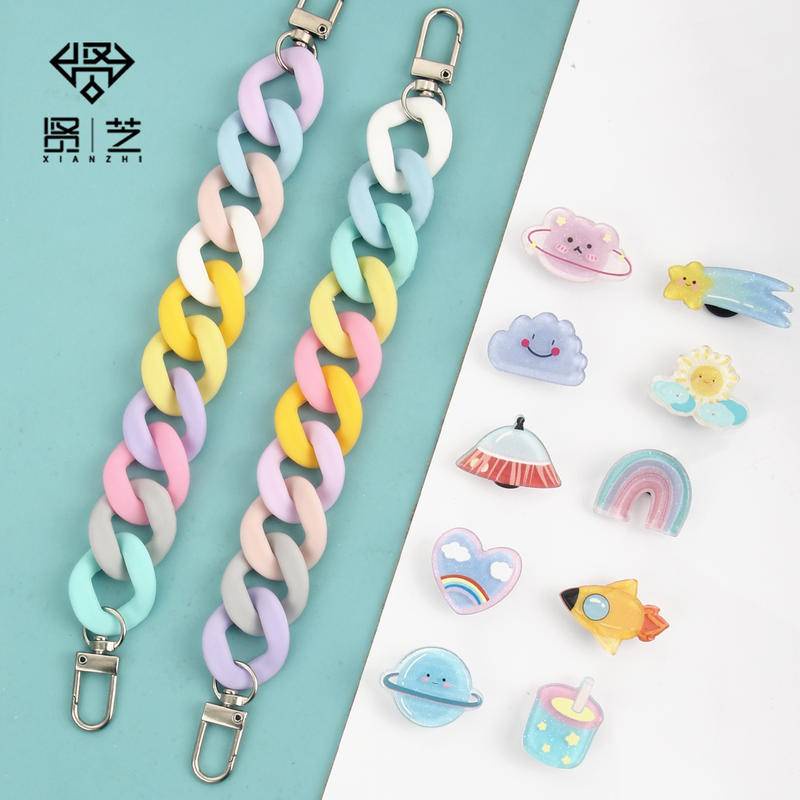 Aksesoris Kancing Buckle Bentuk Kartun Planet Warna-Warni Untuk Dekorasi Sepatu / Gelang