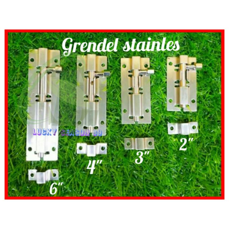 GRENDEL STAINLES 2-6 INCH/SELOT PINTU/GRENDEL PINTU