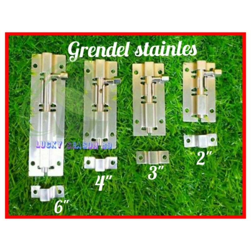 GRENDEL STAINLES 2-6 INCH/SELOT PINTU/GRENDEL PINTU