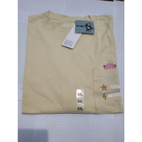 Baju Uniqlo Spy x Family Anya Yellow XXL T-Shirt Original New