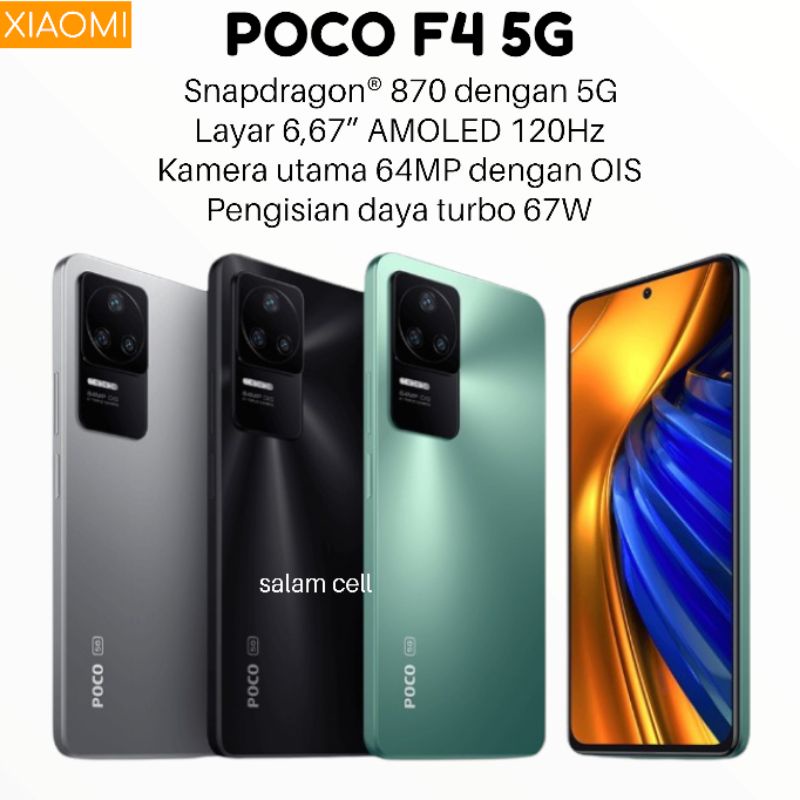 Redmi Xiaomi POCO F4 GT RAM 12/256GB Snapdragon 8 Gen 1 64MP Triple Kamera Layar Flat AMOLED Garansi Resmi