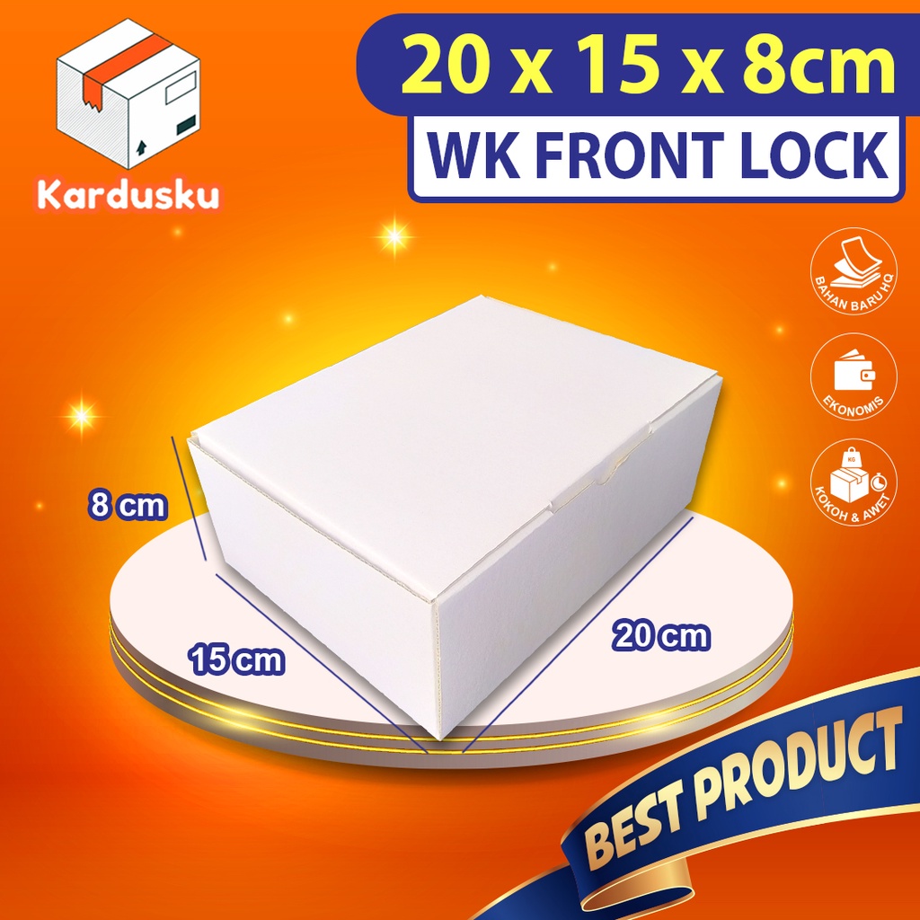 

Kardus dus PUTIH 20x15x8 cm (ECER) Die Cut Box pizza Kotak Packing Aksesoris Baju Makanan hampers Hijab Kue