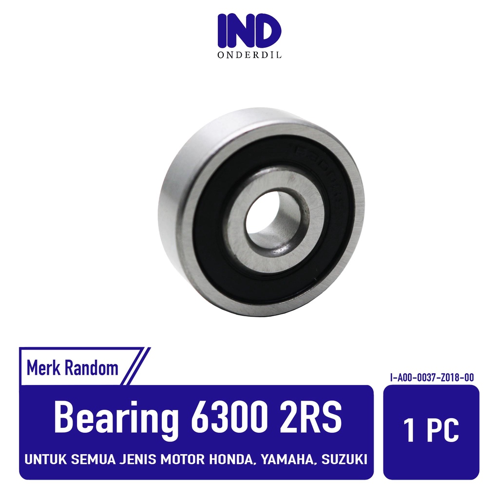 Laher-Leher-Bearing-Bering Bantalan Roda Depan 6300 2RS-63002rs Untuk Semua Jenis Motor Honda &amp; Yamaha &amp; Suzuki