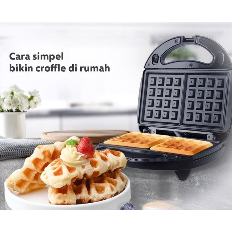 3 IN 1 TOASTER PEMBUAT KUE / WAFFLE CROFFLE MAKER / SANDWICH MAKER / GRILL MAKER