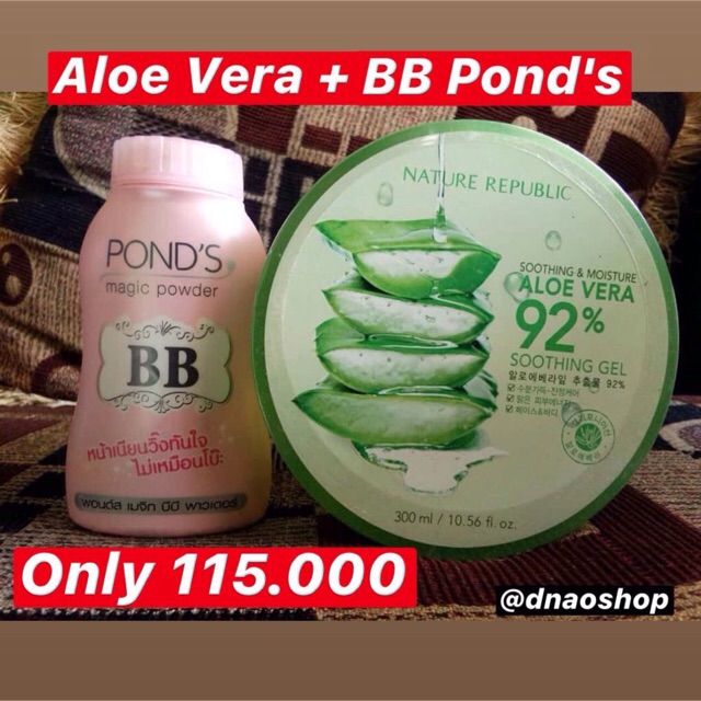 [💯ORIGINAL] PAKET HEMAT Nature Republic Aloe Vera Gel & Bedak BB Pond's Magic Powder